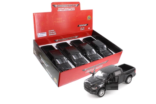 2019 Dodge Ram 1500 Crew Cab Laramie Pickup Truck, Black - Showcasts 71357BKD - 1/27 Scale Diecast Model Toy Car