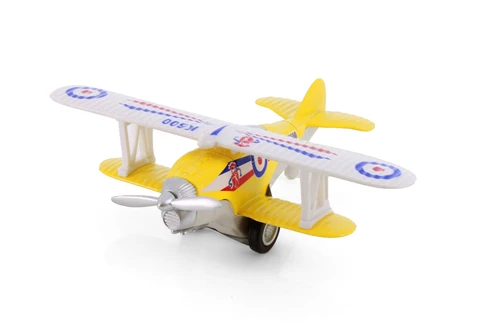 Show Flight Biplanes, Yellow - Showcasts 500D - 5.25" Scale Diecast Model Toy Plane