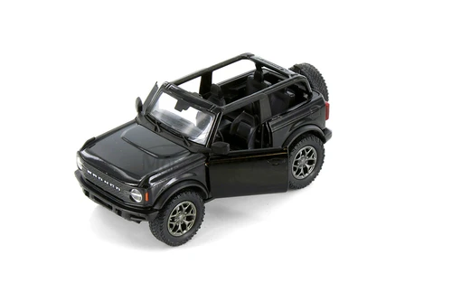 2022 Ford Bronco Open Top, Black - Kinsmart 5438DA - 1/34 Scale Diecast Model Toy Car