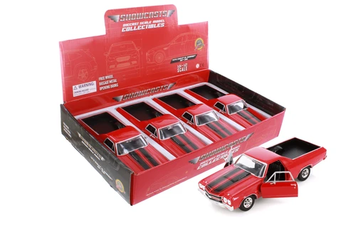 1970 Chevy El Camino SS 396, Red - Showcasts 71347D - 1/24 Scale Diecast Model Toy Car