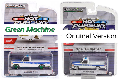 GREEN MACHINE Boston Police Department 1995 Ford F-250and-  42980C/48 - 1/64 scale Diecast Model Toy Car