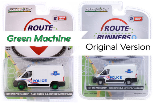 GREEN MACHINE Washington D.C. Metropolitan Police 2017 Dodge Ram ProMaster 2500 Cargo High Roof Van, White - Greenlight 53020C/48 - 1/64 scale Diecast Model Toy Car