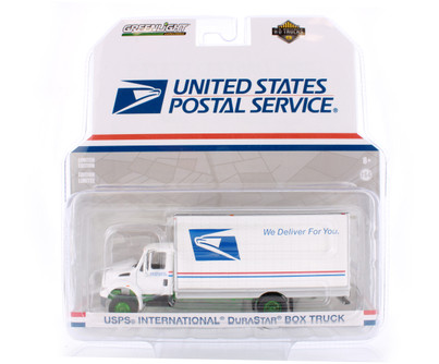 GREEN MACHINE 2013 USPS International Durastar Box Truck, White - Greenlight 33090 - 1/64 Scale Diecast Car