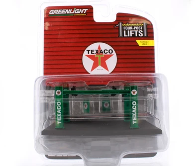 GREEN MACHINE Texaco Four-Post Lift, Green - Greenlight 16120B/48 - 1/64 scale Diecast Accessory