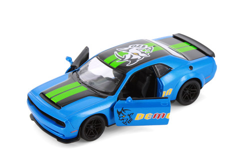 2023 Dodge Challenger SRT Demon 170 Livery Edition, Blue - Kinsmart 5461DF - 1/40 Scale Diecast Model Toy Car
