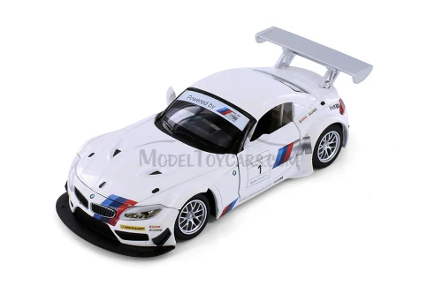 BMW Z4 GT3, White Sports Car - Showcasts 68260D - 1/24 Scale Diecast Model Toy Car