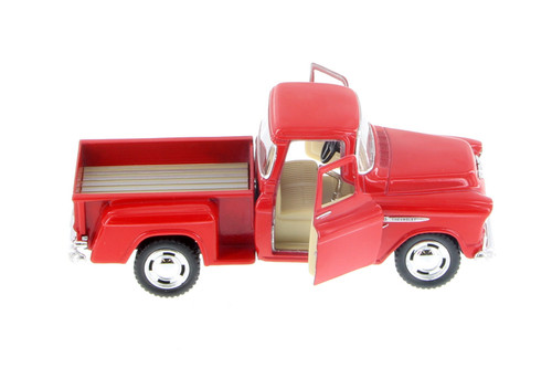 1955 Chevy Stepside Pickup Truck, Red - Kinsmart 5330D - 1/32 Scale Diecast Model Toy Car