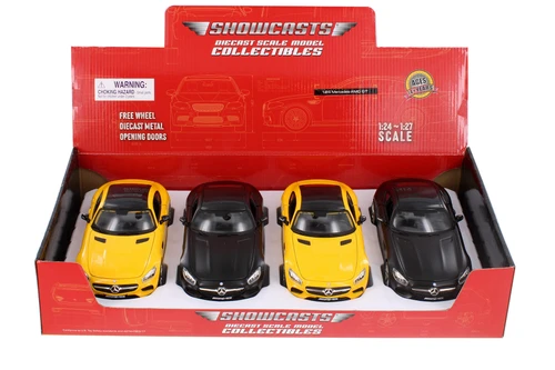 Box of 4 Mercedes-Benz AMG GT Hard Top, Assortment - Showcasts 37134 - 1/24 Scale Diecast Model Toy Cars