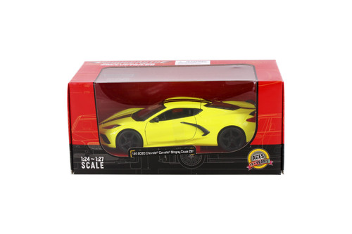 2020 Chevy Corvette Stingray Coupe Z51 Hardtop, Yellow - Showcasts 38527YL - 1/24 Scale Diecast Model Toy Car