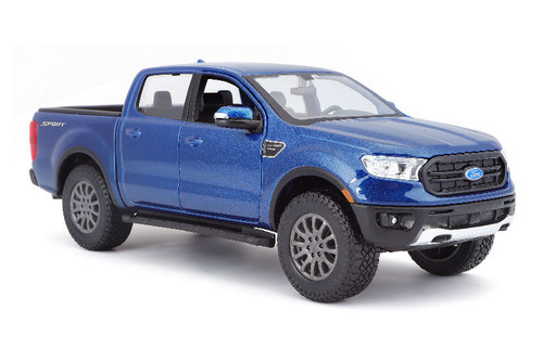 2019 Ford Ranger, Pickup Truck Blue - Showcasts 38521BU - 1/27 Scale Diecast Model Toy Car