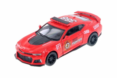 2017 Chevrolet Camaro ZL1 Firefighter Hard Top, Red - Kinsmart 5399DPR - 1/38 Scale Diecast Car