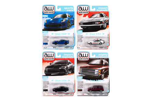 Box of 6 2024 Release 2 Set B, ASSTD - Auto World AW64442/48B - 1/64 Scale Diecast Model Toy Cars