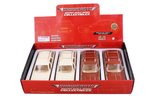 Box of 4 1979 Chrysler LeBaron Town & Country Wagon, ASSTD - Showcasts 77331D - 1/24 Scale Diecast Model Toy Cars