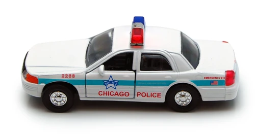 Chicago Police Car, White - Showcasts 9985CG - 5 Inch Scale Diecast Model Replica