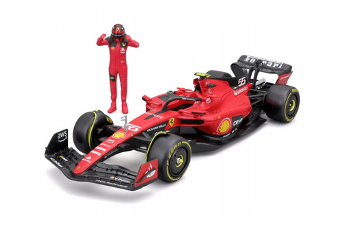 2023 Ferrari SF-23 w/Driver, #55 Carlos Sainz - Bburago 18-26808