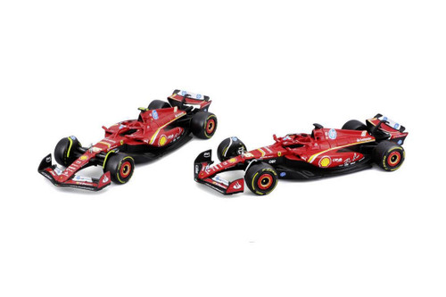 2024 Ferrari SF-24 Scuderia Ferrari 2-Pack, Red - Bburago 18-36839 - 1/43 Scale Diecast Model Toy Car