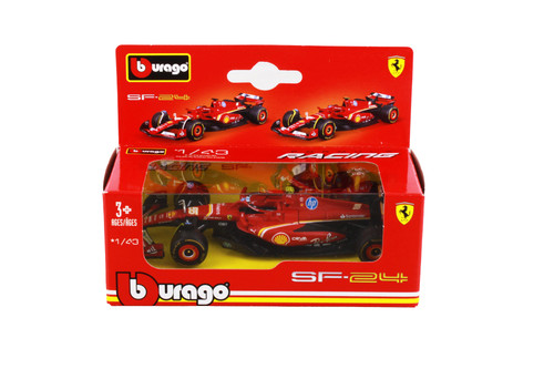 2023 Ferrari SF-24 Sidekick, #55 Carlos Sainz - Bburago 01993-FERR - 1/43 Scale Diecast Model Toy Car