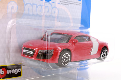Audi R8, Red - Bburago 18-30001 - 1/43 Scale Diecast Model Toy Car