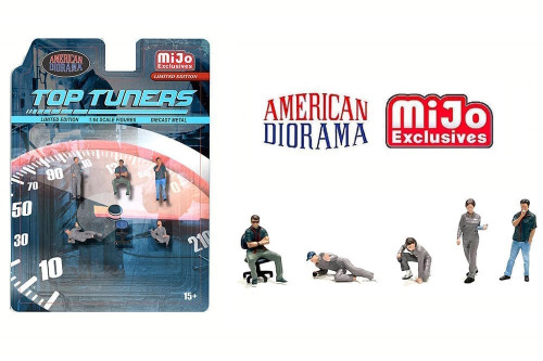 Top Tuners 6 pc. Figurine Set, Asstd - American Diorama AD-2412MJ - 1/64 Scale Figurine - Diorama Accessory