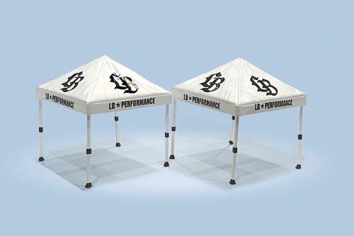 Liberty Walk Canopy 2 pc. Set, White - American Diorama AD-2416MJ - 1/64 Scale Figurine - Diorama Accessory