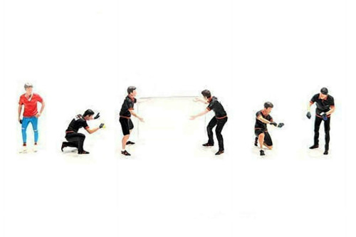 Pro Wrap 6 pc. Figurine Set, Asstd - American Diorama AD-2413MJ - 1/64 Scale Figurine - Diorama Accessory