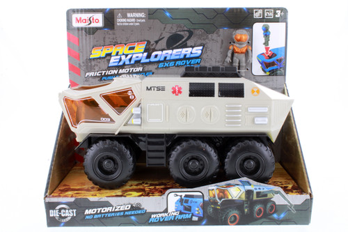Space Explorer 6x6 Rover w/Spaceman Figurine, Beige - Maisto 21252 - 9" Scale Diecast Model Toy Car