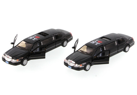 I Love New York 1999 Lincoln Town Car Stretch Limousine, Black