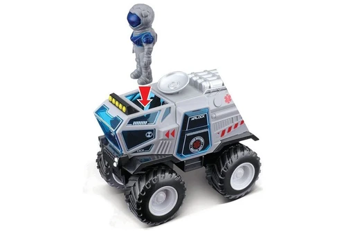 Space Explorer 4x4 Rover w/Spaceman Figurine, Silver/Blue - Maisto 21251 - 6" Scale Diecast Model Toy Car