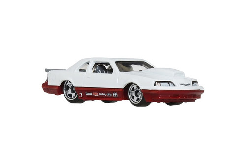 1988 Ford T-Bird, White - Mattel Hot Wheels HRT81956F - 3" Scale Diecast Model Toy Car