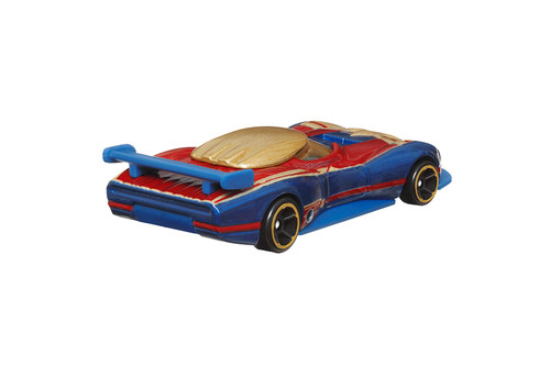 Captain Marvel, The Marvels, Blue/Red/Gold - Mattel Hot Wheels HHB74956G - 3" Scale Diecast Model Toy Car