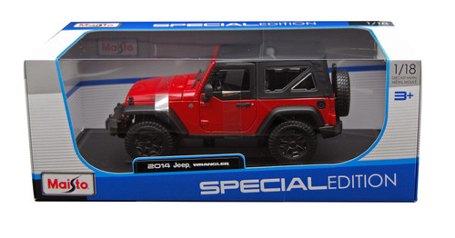 2014 Jeep Wrangler, Red - Maisto 31676R - 1/18 scale diecast model car