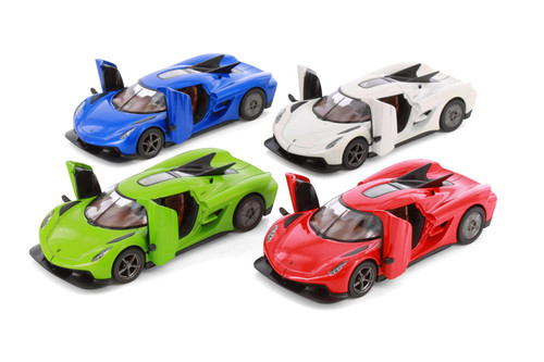 Box of 12 Koenigsegg Jesko Absolut, Assortment - Kinsmart 5473D - 1/36 Scale Diecast Model Toy Cars