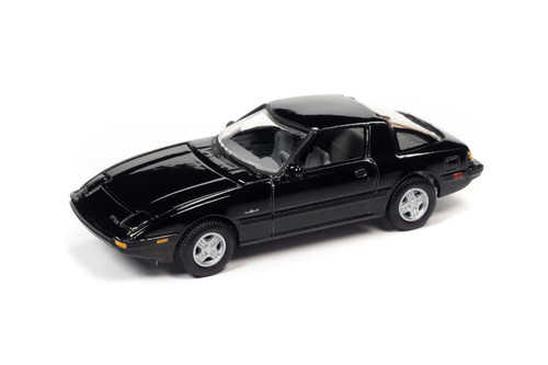 1981 Mazda RX7, Brilliant Black - Johnny Lightning JLCG027/48A - 1/64 Scale Diecast Model Toy Car