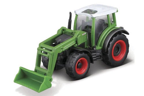Mini Work Machines Fendt 209 Vario Tractor w/Front Loader, Green - Maisto 15591 - 3.5" Scale Diecast Model Toy Car