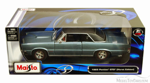 1965 Pontiac GTO HURST, Blue - Maisto 31885 - 1/18 Scale Diecast Model Toy Car