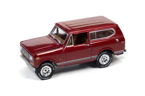 1979 International Scout II, Deep Red Metallic - Johnny Lightning JLCG026/48A - 1/64 Scale Diecast Model Toy Car