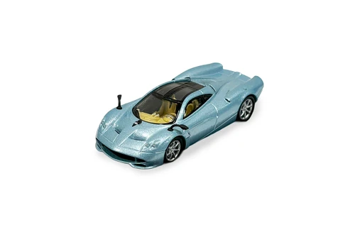 Box of 36 Pagani Huayra Codalunga, Azzurro Sardegna Blue - Kinsmart H21 - 1/64 Scale Diecast Model Toy Cars