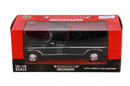 1979 Ford F-150 Custom Pickup Truck, Black - Showcasts 71346BK - 1/24 Scale Diecast Model Toy Car