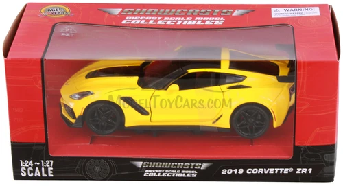 2019 Chevy® Corvette® ZR1 Hardtop, Yellow - Showcasts® 71356YL - 1/24 Scale Diecast Model Toy Car