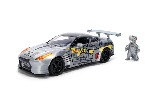 2009 Nissan Skyline GT-R (R35) Ben Sopra w/Mechagodzilla Figure, Godzilla - Jada Toys 36285 - 1/24 Scale Diecast Model Toy Car