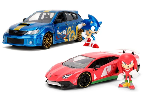 Sonic the Hedgehog 2-Pack - Subaru Impresa & Lambo Aventador - Jada Toys 35871-36264 - 1/24 Scale Diecast Model Toy Cars