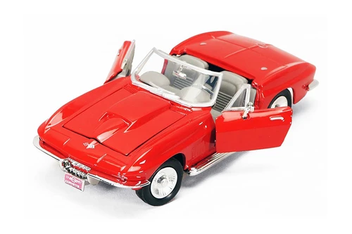 1967 Chevy Corvette Convertible, Red - Showcasts 77224AR - 1/24 Scale Diecast Model Toy Car