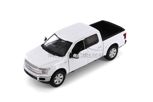 2019 Ford F-150 Lariat Crew Cab Pickup Truck, White - Showcasts® 71363D - 1/27 Scale Diecast Model Toy Car