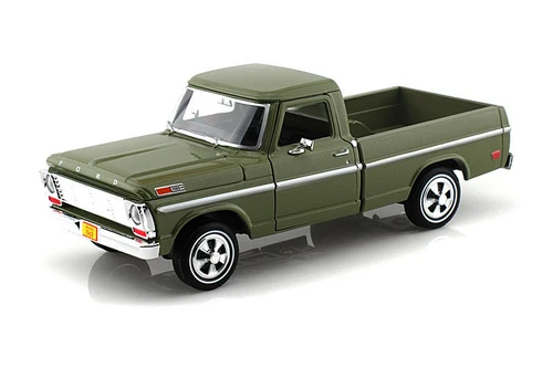 1969 Ford F-100 Pickup Truck, Green - Showcasts 71315D - 1/24 Scale Diecast Model Toy Car