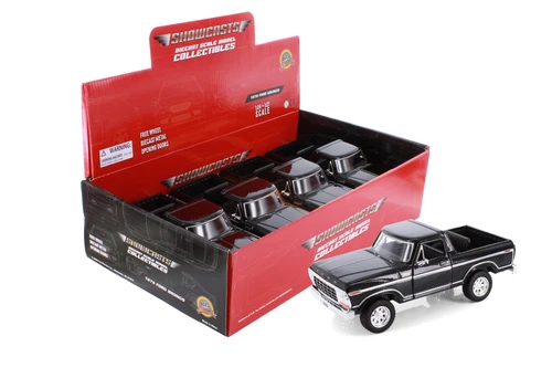 1978 Ford Bronco (Open Top), Black - Showcasts 77374D - 1/24 Scale Diecast Model Toy Car