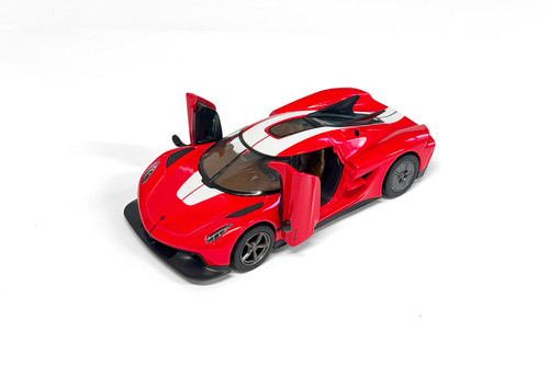 Koenigsegg Jesko Absolut Livery Edition, Red - Kinsmart 5473DF - 1/36 Scale Diecast Model Toy Car
