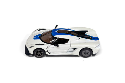 Koenigsegg Jesko Absolut Livery Edition, White - Kinsmart 5473DF - 1/36 Scale Diecast Model Toy Car
