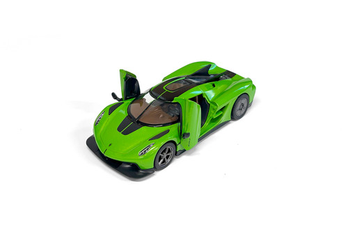Koenigsegg Jesko Absolut Livery Edition, Green - Kinsmart 5473DF - 1/36 Scale Diecast Model Toy Car