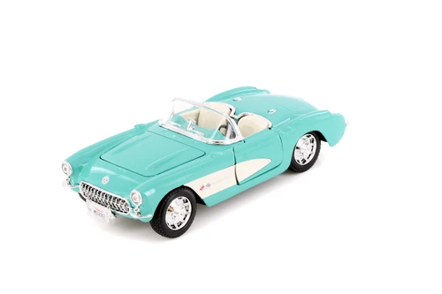 1957 Chevy Corvette Convertible, Turquoise - Showcasts 38275TQ - 1/24 Scale Diecast Model Toy Car