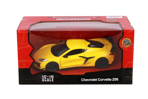 Chevy Corvette Z06, Yellow - Showcasts 68289WYL - 1/24 Scale Diecast Model Toy Car